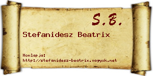 Stefanidesz Beatrix névjegykártya